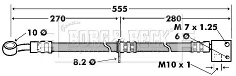 BORG & BECK stabdžių žarnelė BBH7444